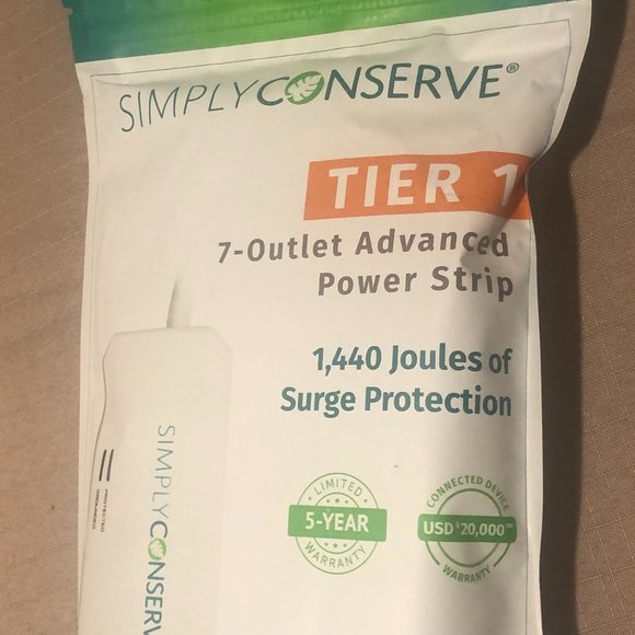 *NIB* Simply Conserve 7 Outlet Advanced Power - Picture 3 of 9